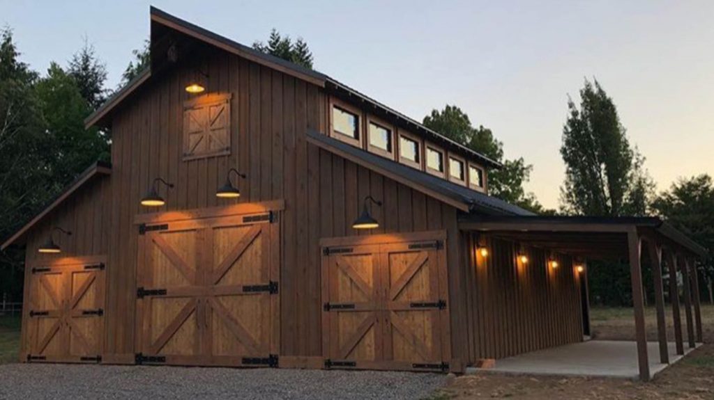 Salmon Creek Barn at night